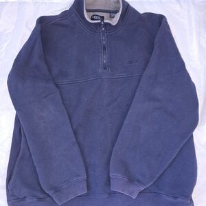 IZOD Men's Navy Sweatshirt 3/4 Zippper Pullover Size XL